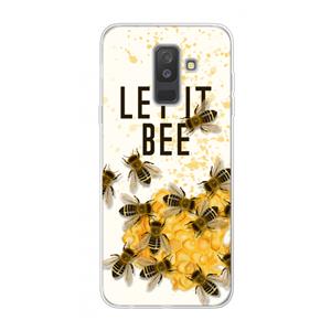CaseCompany Let it bee: Samsung Galaxy A6 Plus (2018) Transparant Hoesje