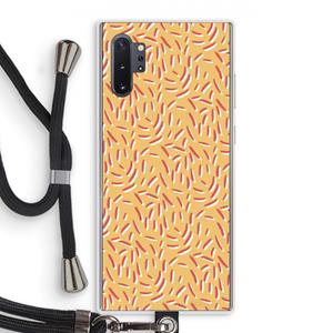 CaseCompany Camouflage: Samsung Galaxy Note 10 Plus Transparant Hoesje met koord