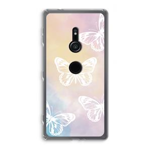 CaseCompany White butterfly: Sony Xperia XZ2 Transparant Hoesje