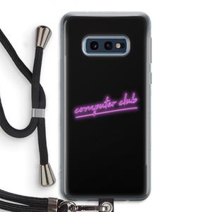 CaseCompany Vice Black: Samsung Galaxy S10e Transparant Hoesje met koord