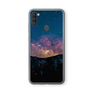 CaseCompany Travel to space: Samsung Galaxy A11 Transparant Hoesje