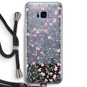 CaseCompany Sierlijke bloemen: Samsung Galaxy S8 Transparant Hoesje met koord