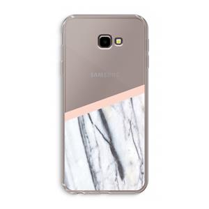CaseCompany A touch of peach: Samsung Galaxy J4 Plus Transparant Hoesje