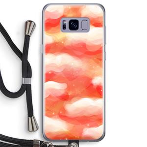CaseCompany Lichte Wolken: Samsung Galaxy S8 Transparant Hoesje met koord