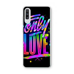 CaseCompany Only Love: Samsung Galaxy A70 Transparant Hoesje