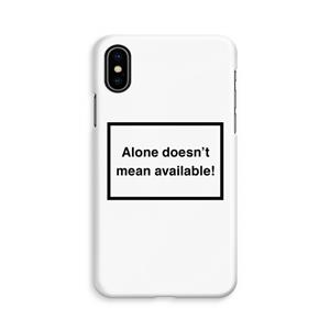 CaseCompany Alone: iPhone X Volledig Geprint Hoesje