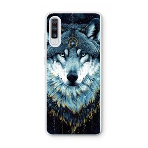 CaseCompany Darkness Wolf: Samsung Galaxy A70 Transparant Hoesje