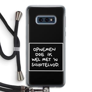 CaseCompany Schotelvod: Samsung Galaxy S10e Transparant Hoesje met koord