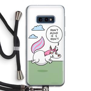 CaseCompany Unicorn: Samsung Galaxy S10e Transparant Hoesje met koord