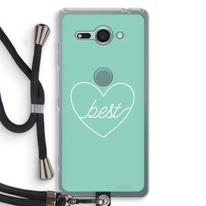 CaseCompany Best heart pastel: Sony Xperia XZ2 Compact Transparant Hoesje met koord
