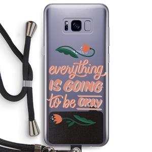 CaseCompany Optimistic flower girl: Samsung Galaxy S8 Transparant Hoesje met koord