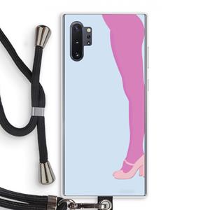 CaseCompany Pink panty: Samsung Galaxy Note 10 Plus Transparant Hoesje met koord