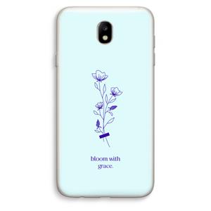 CaseCompany Bloom with grace: Samsung Galaxy J7 (2017) Transparant Hoesje