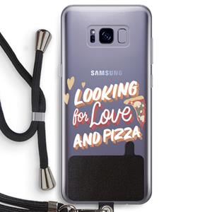CaseCompany Pizza is the answer: Samsung Galaxy S8 Transparant Hoesje met koord