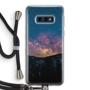 CaseCompany Travel to space: Samsung Galaxy S10e Transparant Hoesje met koord