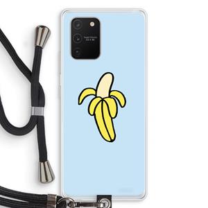 CaseCompany Banana: Samsung Galaxy S10 Lite Transparant Hoesje met koord