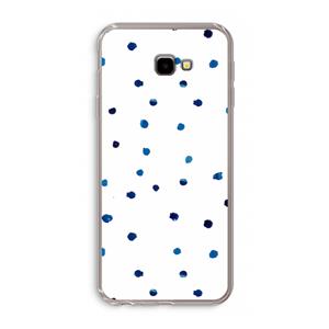 CaseCompany Blauwe stippen: Samsung Galaxy J4 Plus Transparant Hoesje