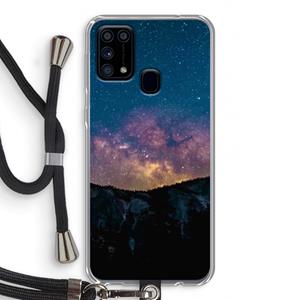 CaseCompany Travel to space: Samsung Galaxy M31 Transparant Hoesje met koord