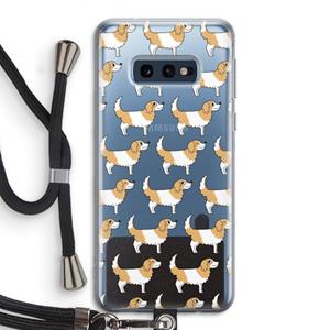 CaseCompany Doggy: Samsung Galaxy S10e Transparant Hoesje met koord