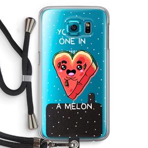 CaseCompany One In A Melon: Samsung Galaxy S6 Transparant Hoesje met koord