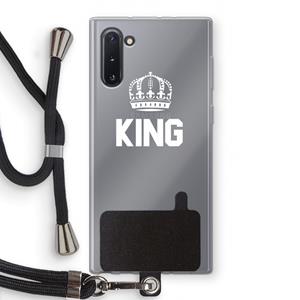 CaseCompany King zwart: Samsung Galaxy Note 10 Transparant Hoesje met koord