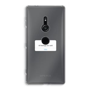 CaseCompany Reminder: Sony Xperia XZ2 Transparant Hoesje