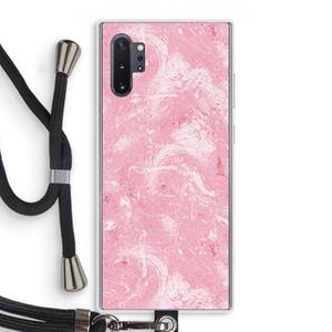 CaseCompany Abstract Painting Pink: Samsung Galaxy Note 10 Plus Transparant Hoesje met koord