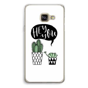 CaseCompany Hey you cactus: Samsung A3 (2017) Transparant Hoesje