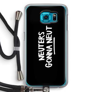 CaseCompany Neuters (zwart): Samsung Galaxy S6 Transparant Hoesje met koord