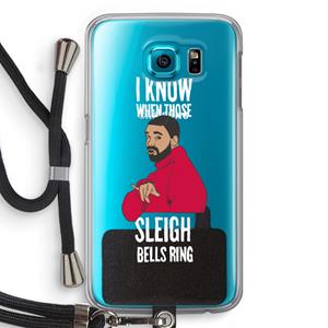 CaseCompany Sleigh Bells Ring: Samsung Galaxy S6 Transparant Hoesje met koord
