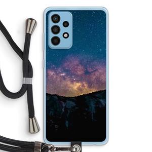 CaseCompany Travel to space: Samsung Galaxy A52 Transparant Hoesje met koord