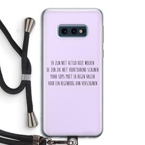 CaseCompany Regenboog: Samsung Galaxy S10e Transparant Hoesje met koord