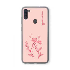CaseCompany Giving Flowers: Samsung Galaxy A11 Transparant Hoesje