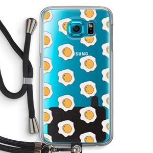 CaseCompany Bacon to my eggs #1: Samsung Galaxy S6 Transparant Hoesje met koord