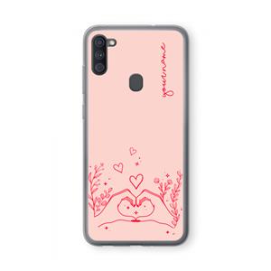 CaseCompany Love is in the air: Samsung Galaxy A11 Transparant Hoesje