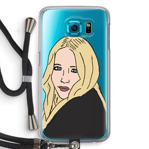 CaseCompany Mary Kate: Samsung Galaxy S6 Transparant Hoesje met koord