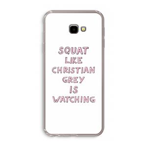 CaseCompany Christian Grey: Samsung Galaxy J4 Plus Transparant Hoesje