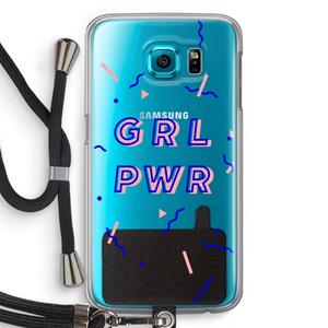 CaseCompany GRL PWR: Samsung Galaxy S6 Transparant Hoesje met koord