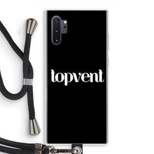 CaseCompany Topvent Zwart: Samsung Galaxy Note 10 Plus Transparant Hoesje met koord