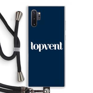 CaseCompany Topvent Navy: Samsung Galaxy Note 10 Plus Transparant Hoesje met koord