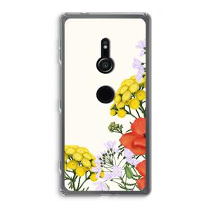 CaseCompany Wilde bloemen: Sony Xperia XZ2 Transparant Hoesje