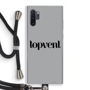CaseCompany Topvent Grijs Zwart: Samsung Galaxy Note 10 Plus Transparant Hoesje met koord
