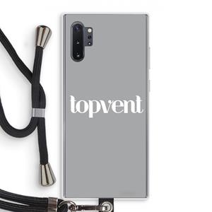 CaseCompany Topvent Grijs Wit: Samsung Galaxy Note 10 Plus Transparant Hoesje met koord