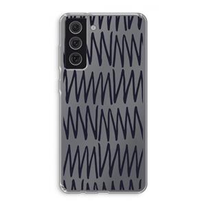 CaseCompany Marrakech Zigzag: Samsung Galaxy S21 FE Transparant Hoesje