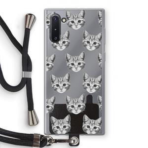 CaseCompany Kitten: Samsung Galaxy Note 10 Transparant Hoesje met koord