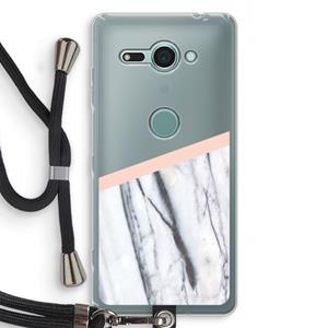 CaseCompany A touch of peach: Sony Xperia XZ2 Compact Transparant Hoesje met koord