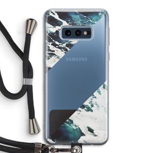 CaseCompany Golven: Samsung Galaxy S10e Transparant Hoesje met koord