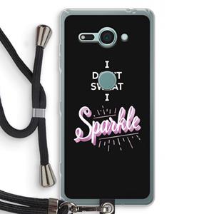 CaseCompany Sparkle quote: Sony Xperia XZ2 Compact Transparant Hoesje met koord