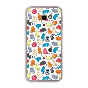 CaseCompany Kleurrijke katten: Samsung Galaxy J4 Plus Transparant Hoesje