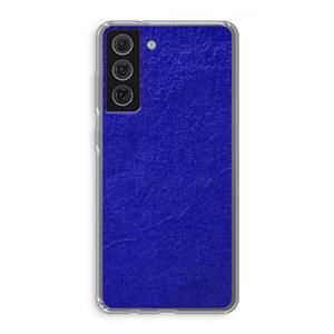 CaseCompany Majorelle Blue: Samsung Galaxy S21 FE Transparant Hoesje